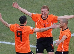 Der Sieg Hollands über Dänemark in der Gruppe E