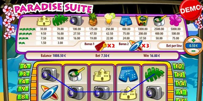 WMS Spielautomat Paradise Suite im Online Casino