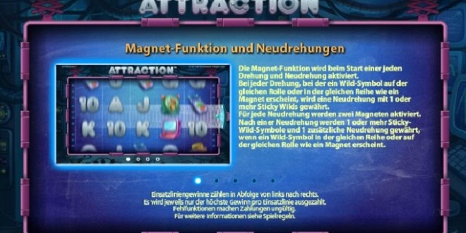 Magnetfunktion in neuem Online Spielautomaten Attraction