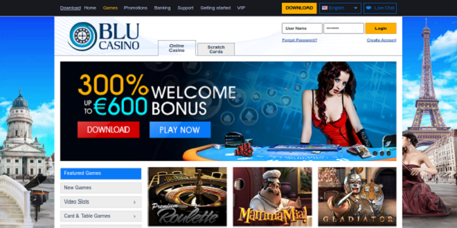 300% Ersteinzahlungsbonus im Online Casino Blu