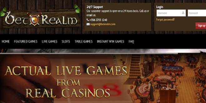 Spielvergnügen im neuen Bet Realm Online Casino