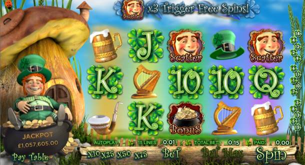 Irisches Spielvergnügen mit dem Online Spielautomaten Irish Riches